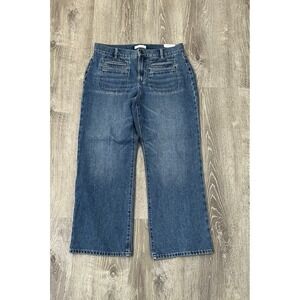 Loft The Relaxed Straight Mid Rise Wide Straight Leg Size 30P/10P 34x28